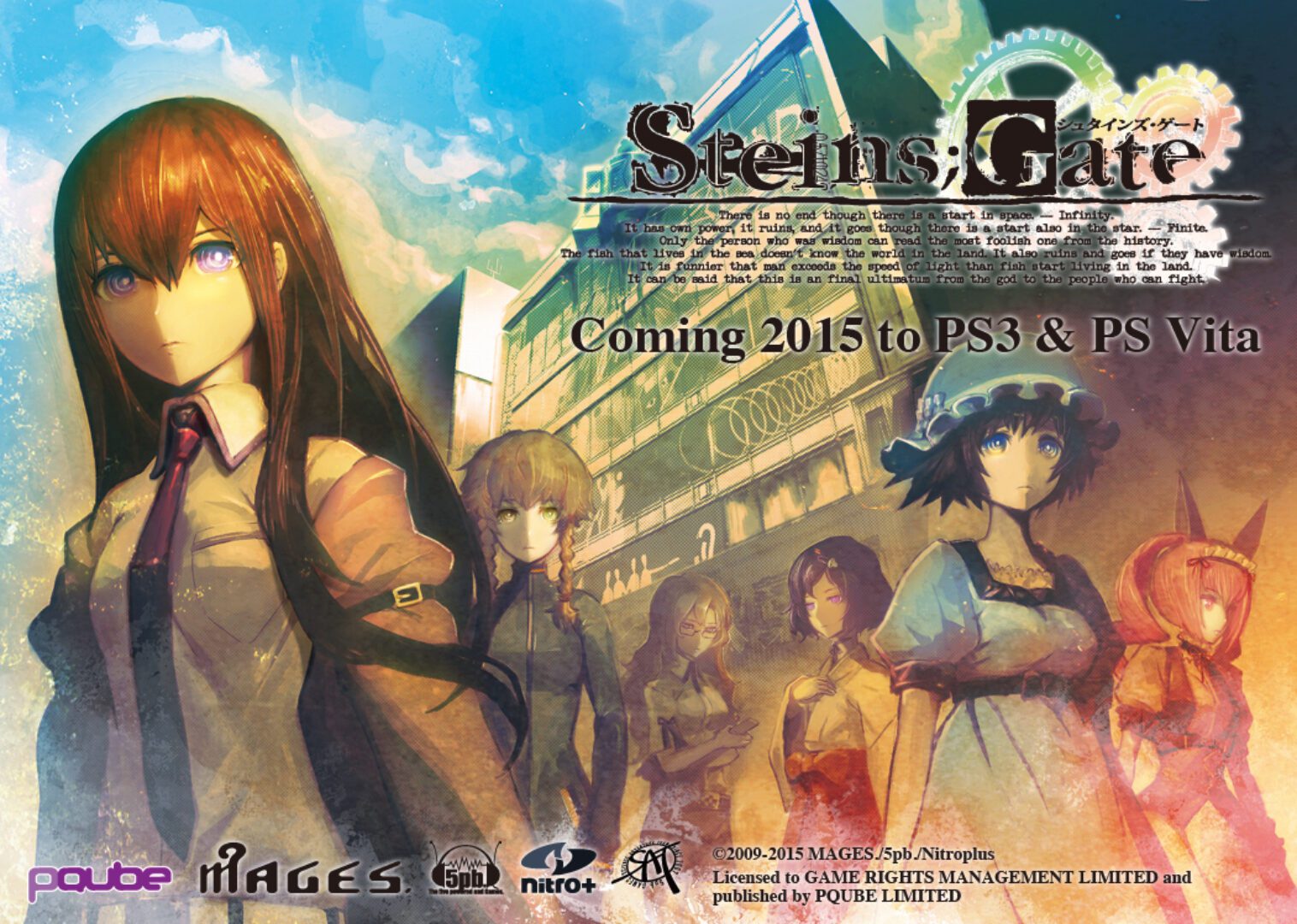 STEINS;GATE coming to PS Vita and PS3 in Europe and North America in 2015