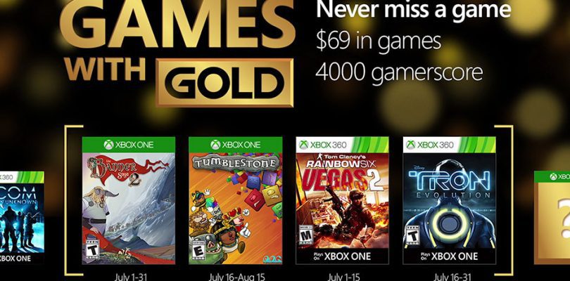 Xbox Live Games With Gold For July 2016 Announced