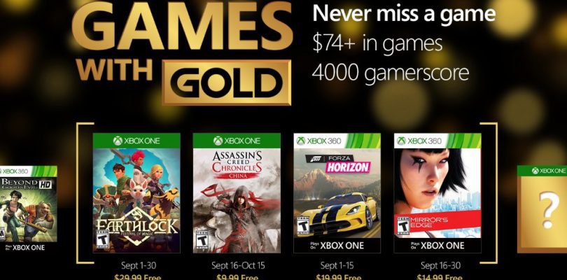 September Games with Gold Titles for Xbox Confirmed