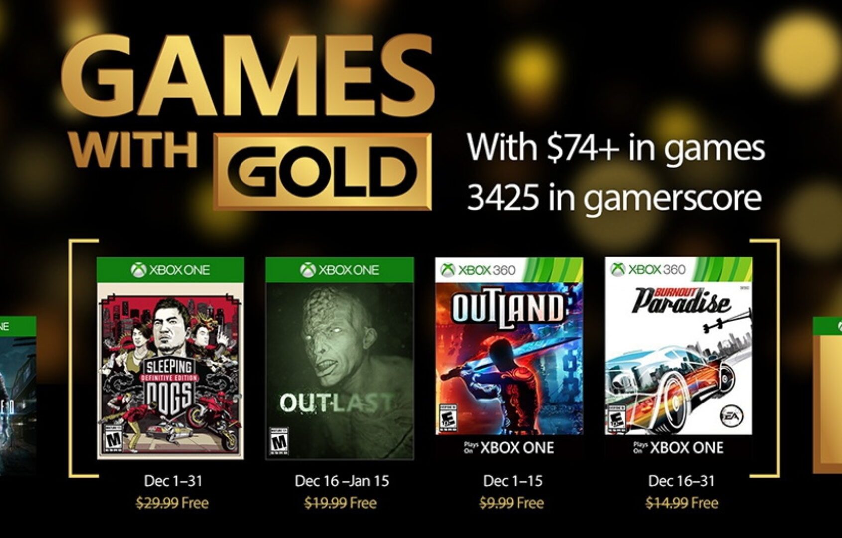 December 2016 Games with Gold Offer Will Keep You Warm