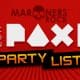 PAX East 2017 Party List
