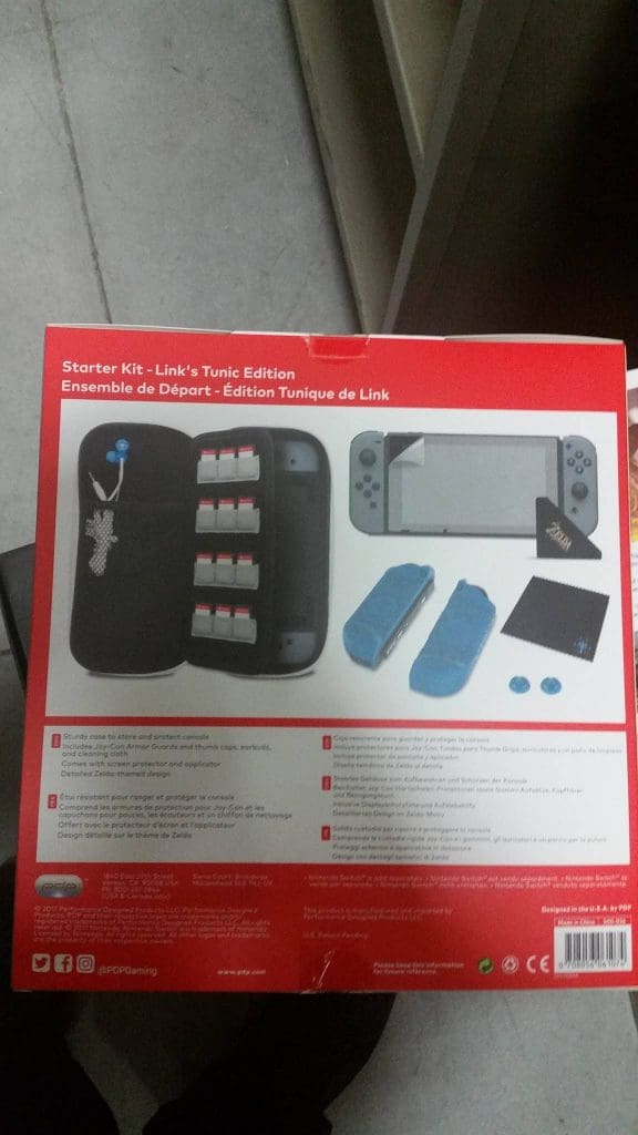 Switch accessories starter kit back