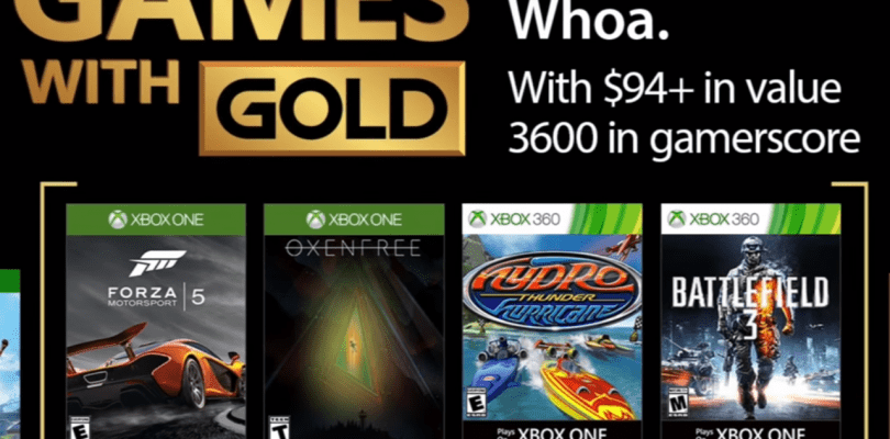 September 2017’s Games with Gold Offers