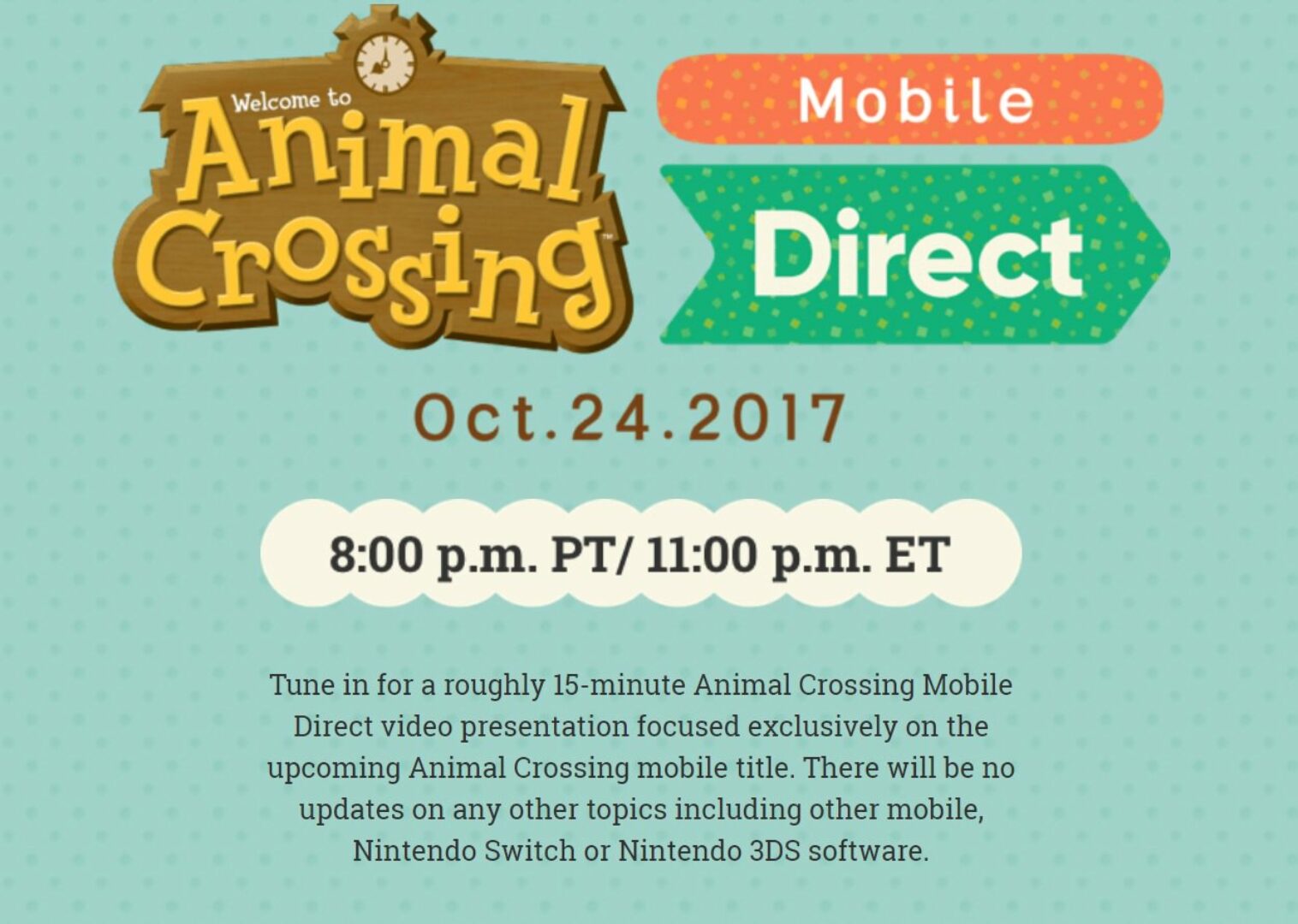 Animal Crossing Mobile Nintendo Direct Arriving Tomorrow