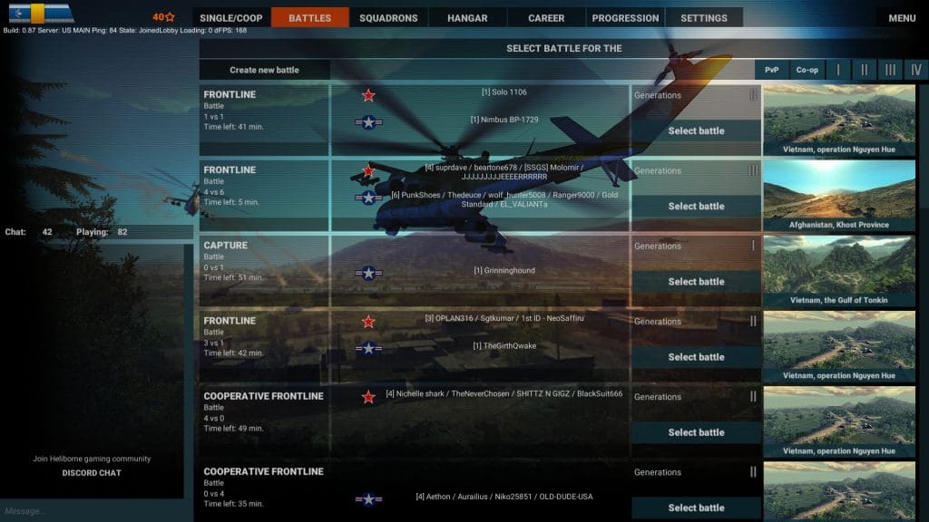 Heliborne game browser