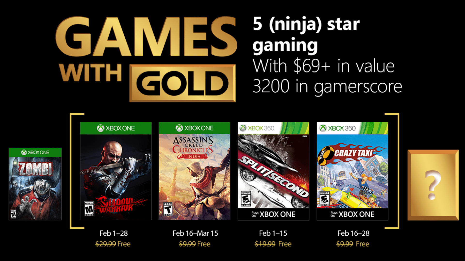 February 2018 Games with Gold Will Have You Sprinting