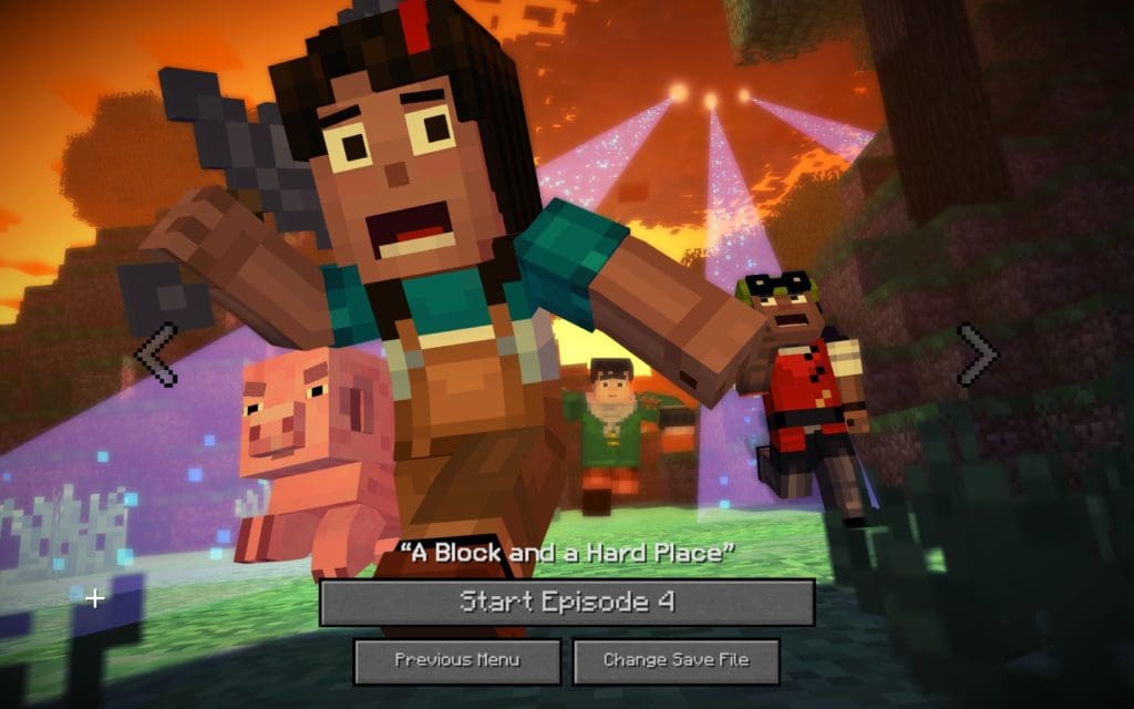 Minecraft Story Mode S1 Episode Selection