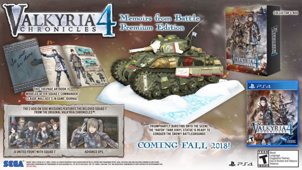 Valkyria Chronicles 4 Collector's Edition