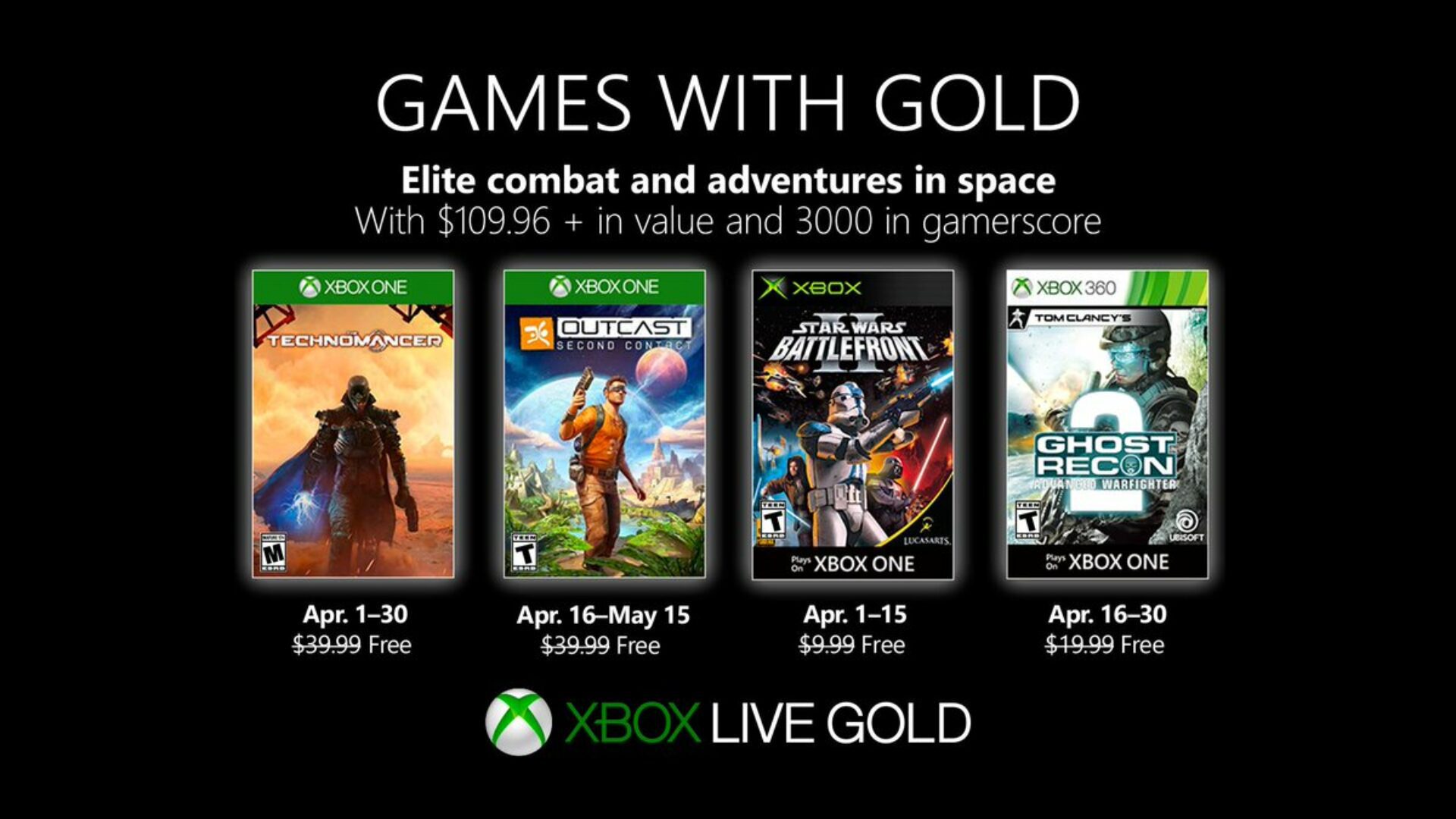 April 2019 Games With Gold Features Star Wars