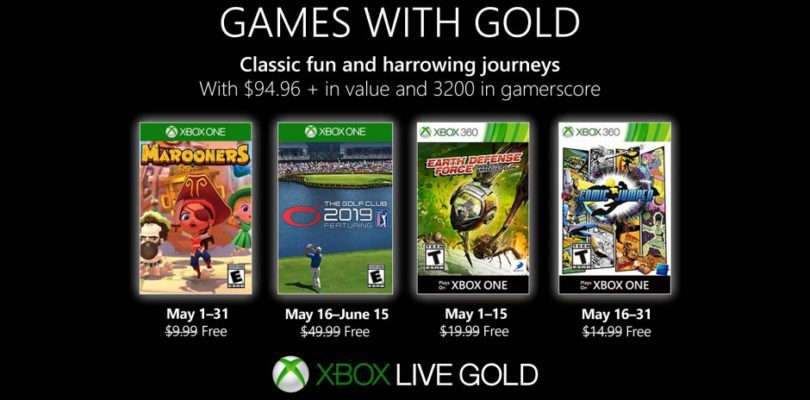 May 2019 Games with Gold Offer Revealed