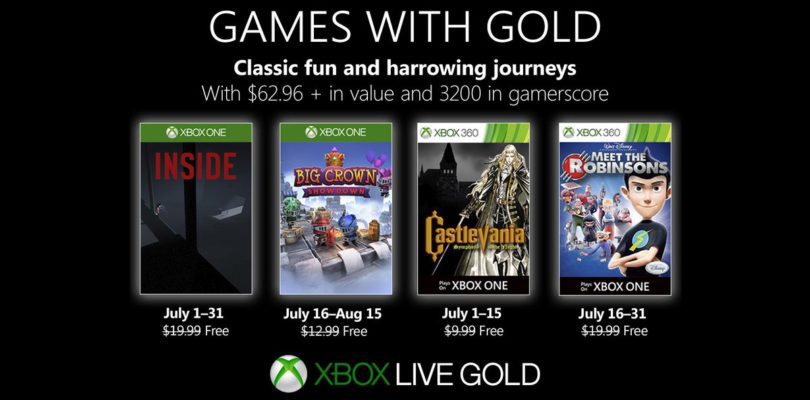 July 2019 Games with Gold offer