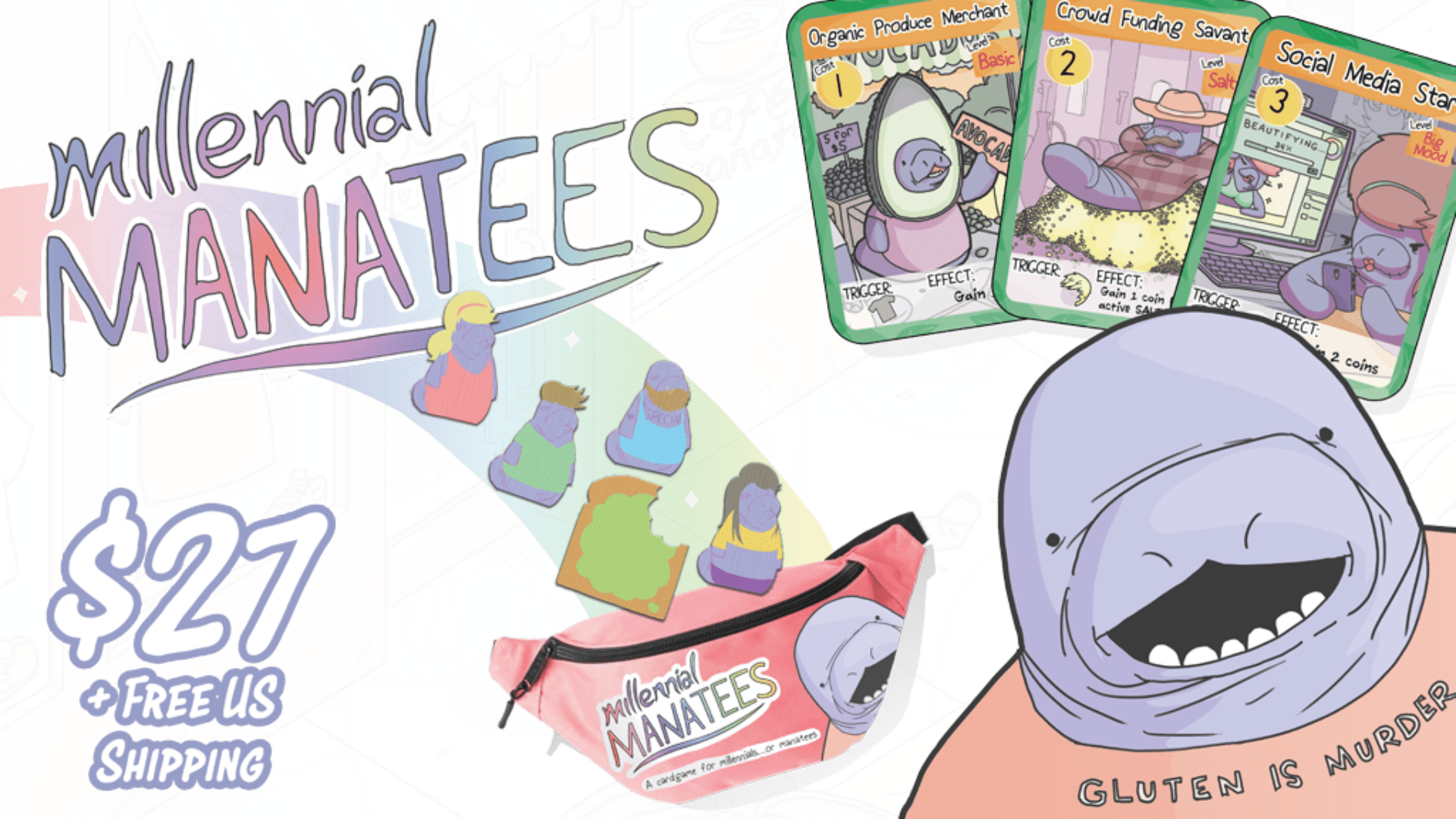 Pay Off Your Student Loans in The Next Big Casual Strategy Card Game Millennial Manatees