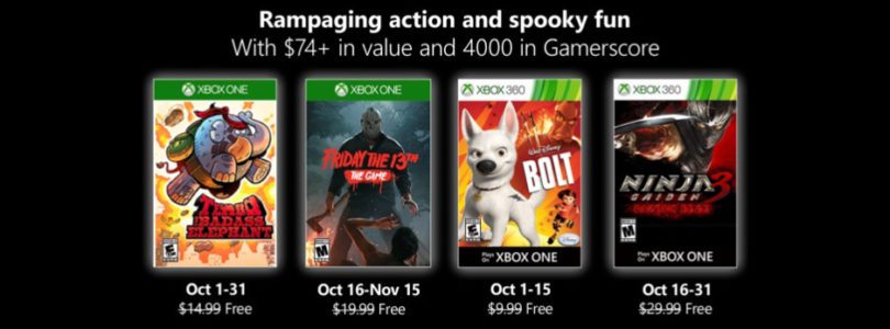 October 2019 Games with Gold Announced!