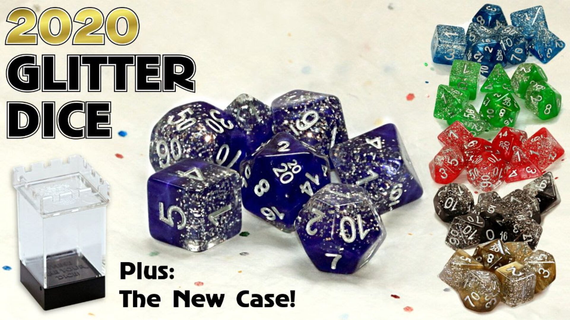 2020 Glitter Dice & Dice Tower Case Sparkle in new Kickstarter