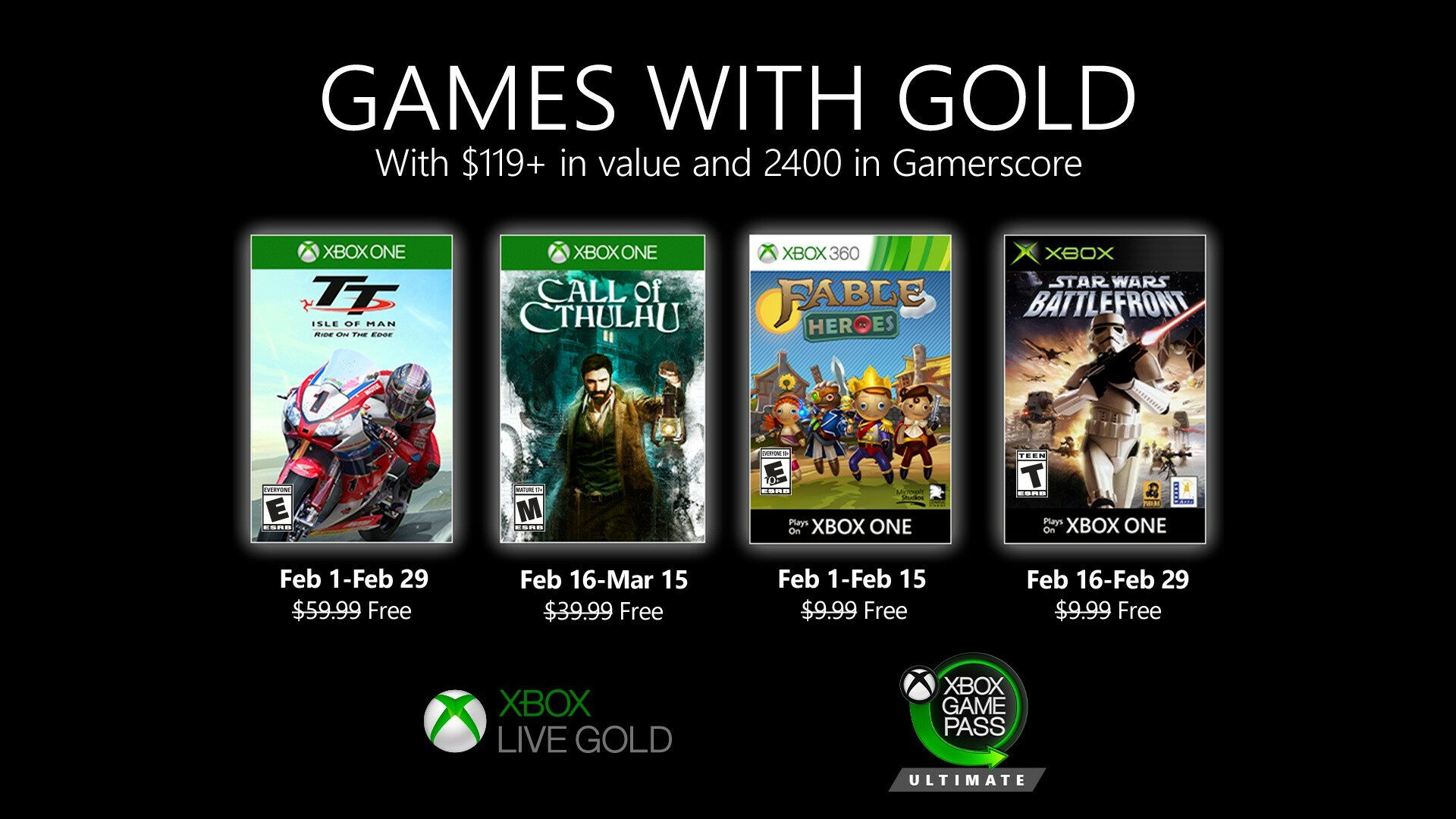 Feb 2020 Games with Gold