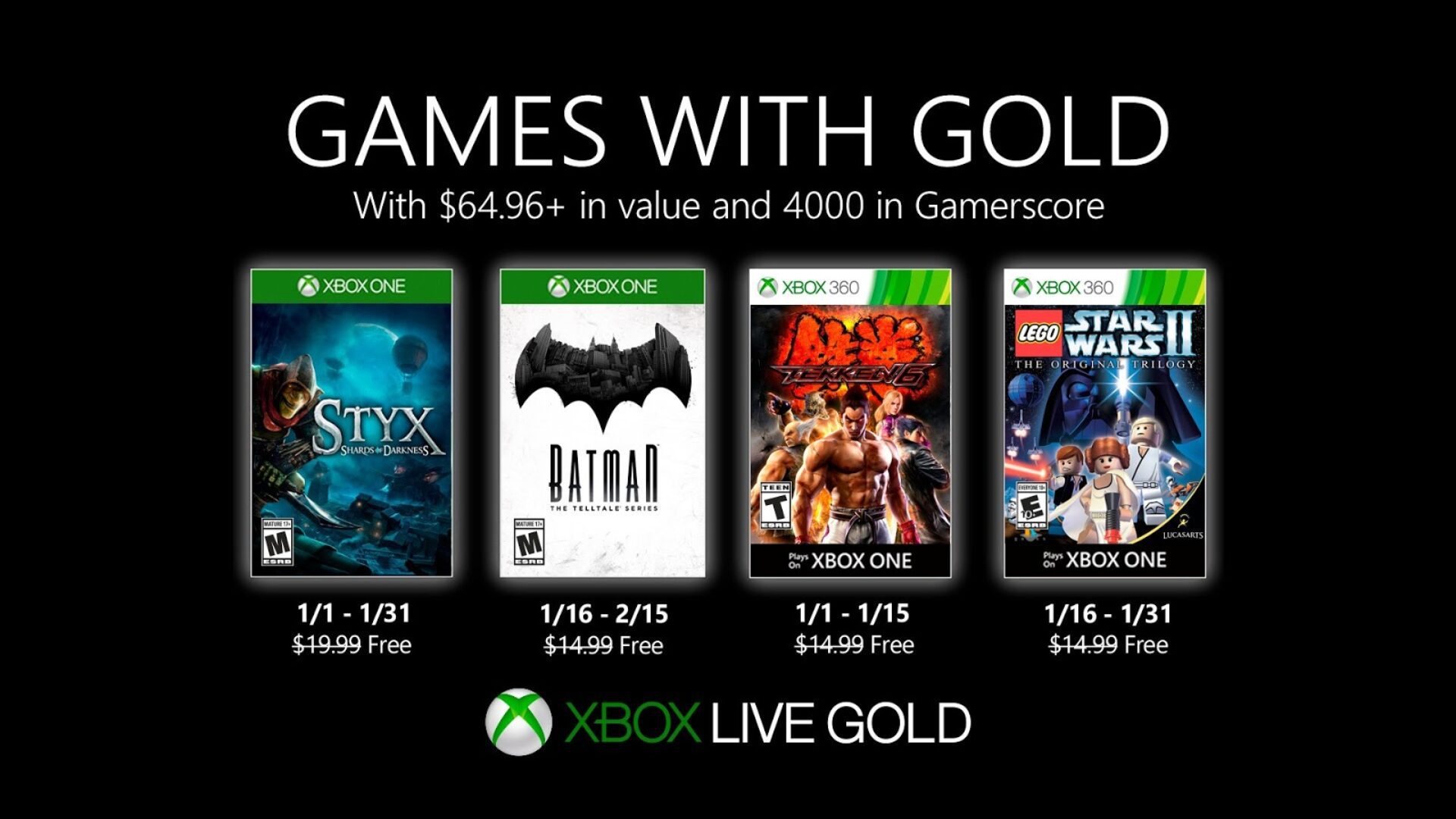 January 2020 Games with Gold Says Lets Do This