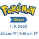 Pokemon Direct 1/9/2020 Announced