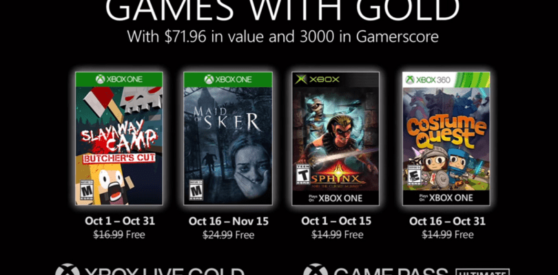 Xbox Live Games With Gold Halloween Lineup