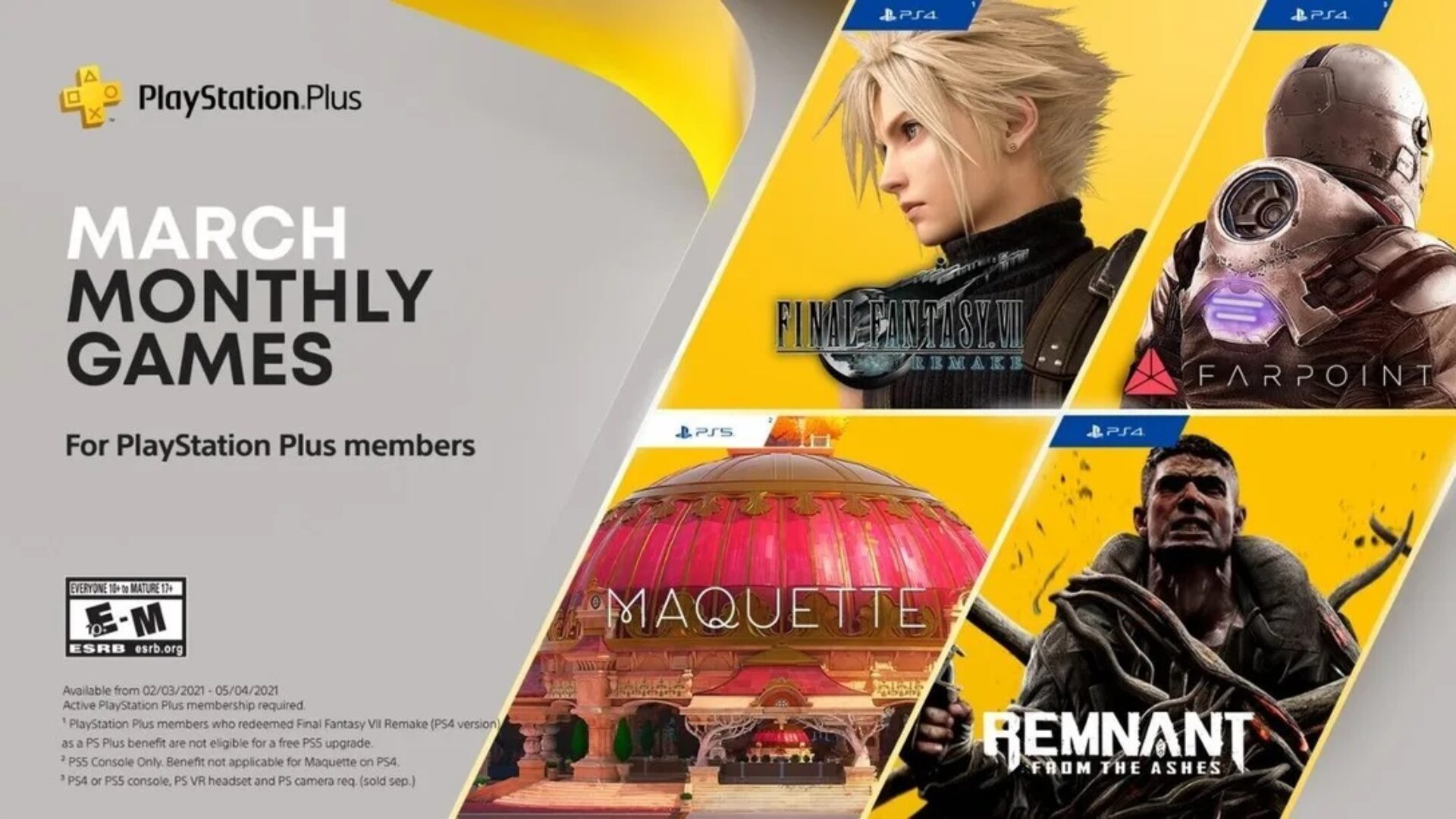 March 2021 PS+ Offer