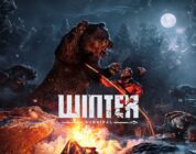 winter survivor art with bear attack